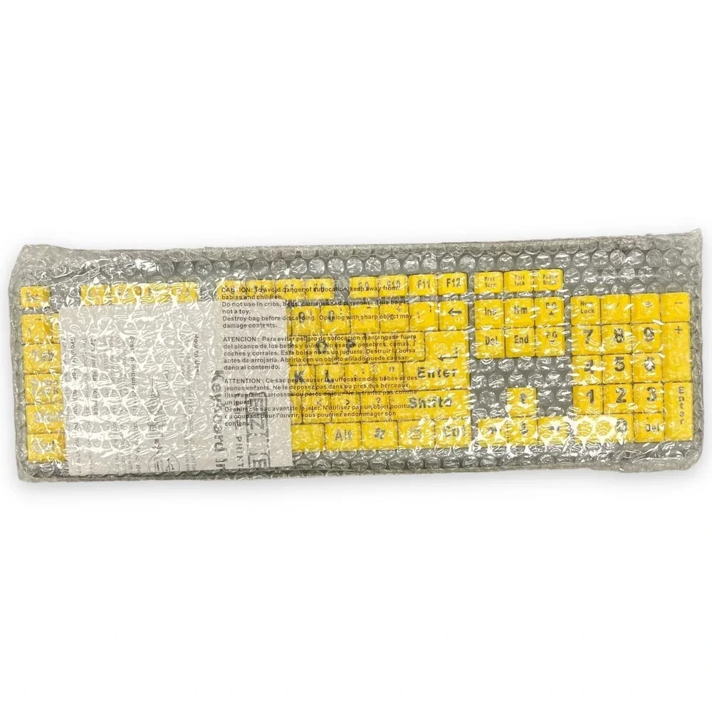 EZ Eyes‎ Large Print USB Keyboard Yellow Black Big Keys PC MAC QWERTY